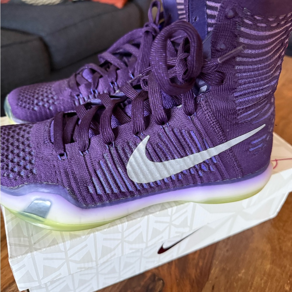 Nike Kobe IX Elite Low Purple/White Men’s Basketball Shoes - Picture 4 of 6